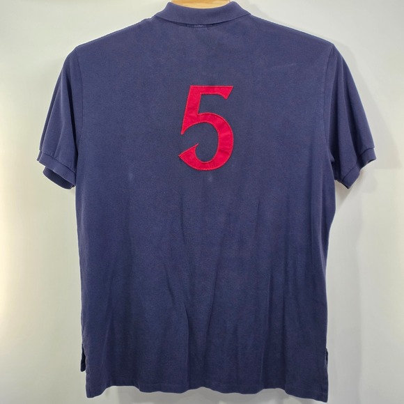 Vintage Polo Ralph Lauren Shirt Men's XXL Blue Cricket Logo Polo England Graphic - Picture 5 of 6